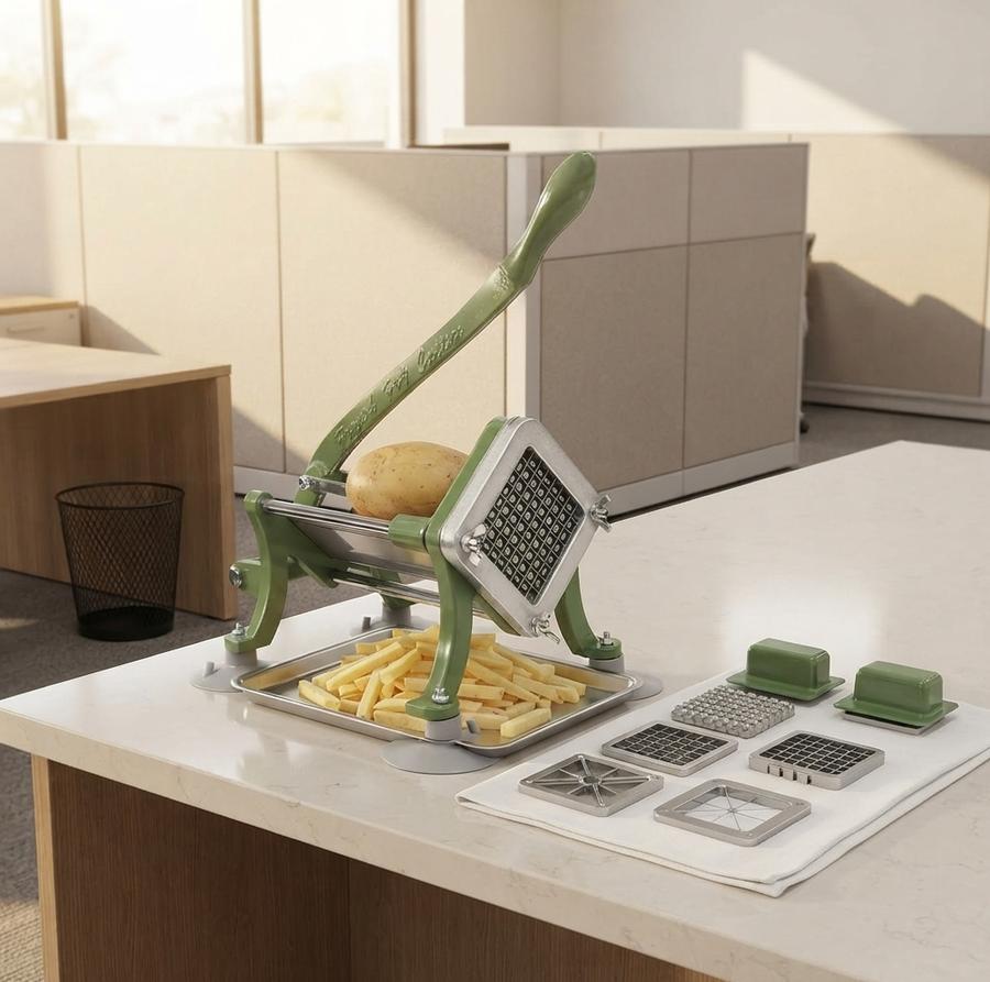 SHSYCER Commercial French Fry Cutter in a room setting